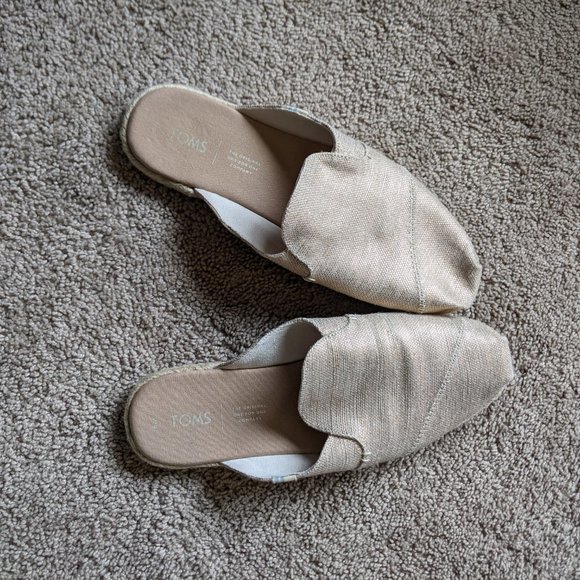 TOMS Nova Espadrille Slide, Rose Gold, Size 9 - Picture 2 of 4